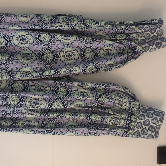 Free People Holibabe Sleeping Lounging Patterned Harem Boho Pants Sz Small - Picture 4 of 9